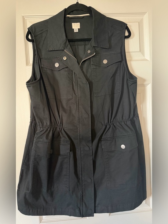 a new day Jackets & Blazers - Black Sleeveless Utility Jacket - Women Never Worn